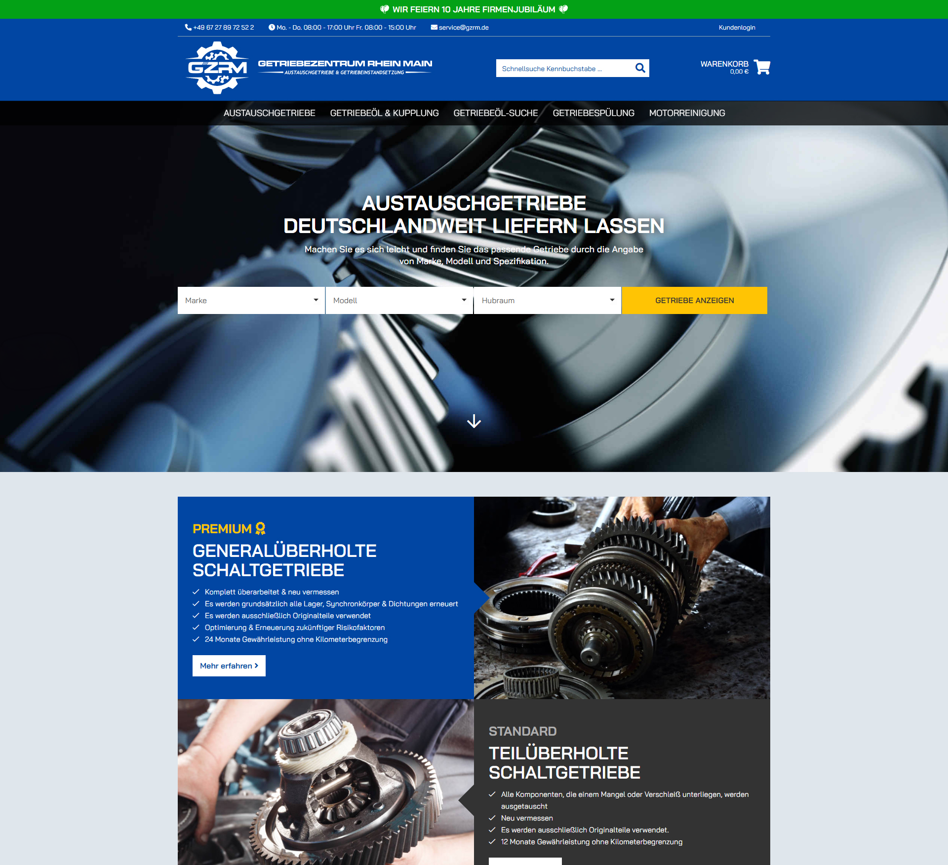 Screenshot: Getriebezentrum Rhein Main